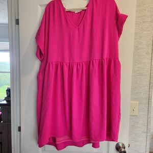 Entro Fuchsia Blouse Size 2XL Euc